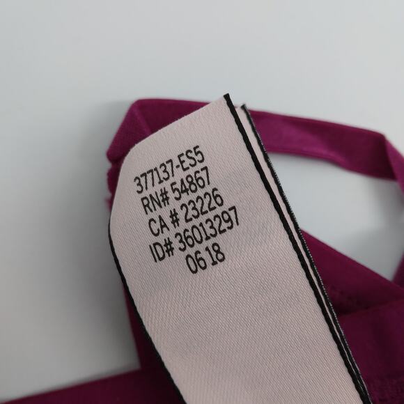 Victoria's Secret V String Size Small Fuchsia White Logo Print on Elastic - Picture 8 of 9